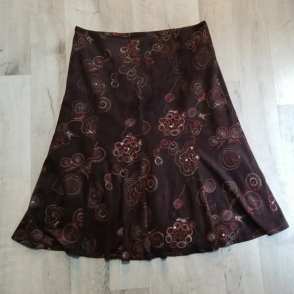 Y2K brown A line midi skirt - Picture 4 of 4